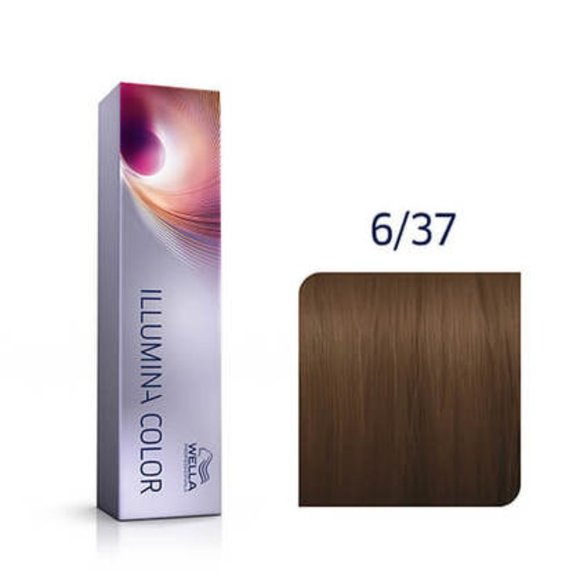 Wella Professionals Illumina Color 6/37 Dark Blonde Gold Brown Hair Color NIB - Picture 1 of 5